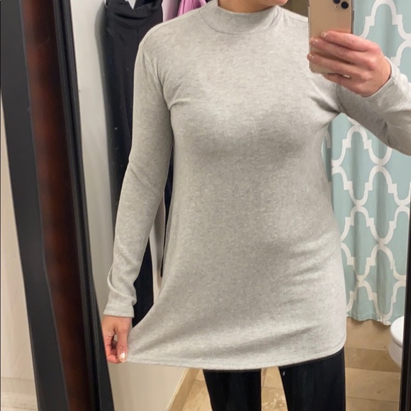 Grey mock neck sweater - Picture 6 of 7